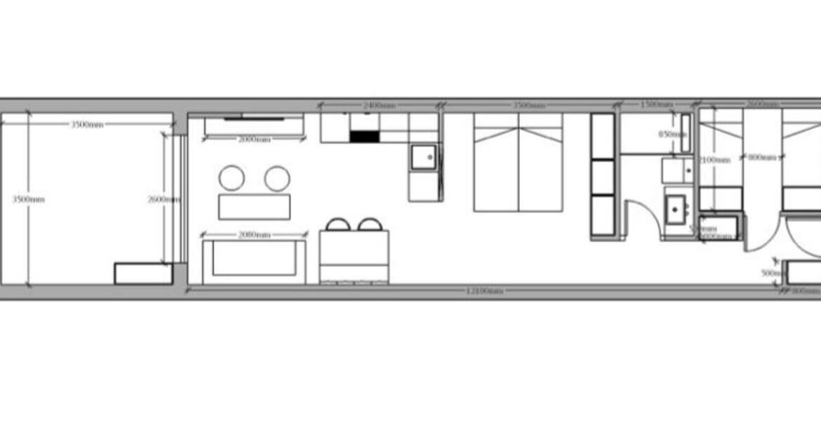 Apartamento de suite de dos dormitorios