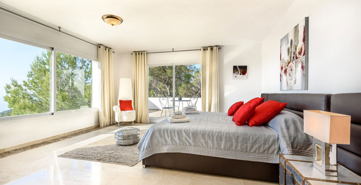 This Modern-style villa in Ibiza