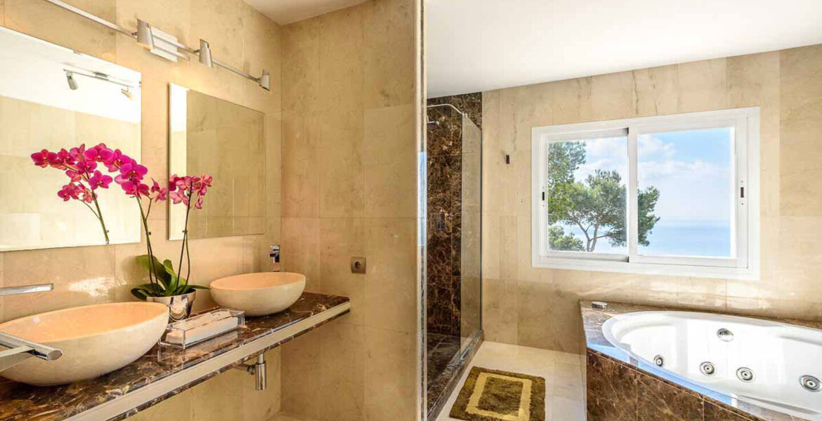 This Modern-style villa in Ibiza