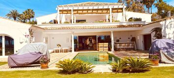 Villa de lujo en alquiler en primera línea de playa marbella