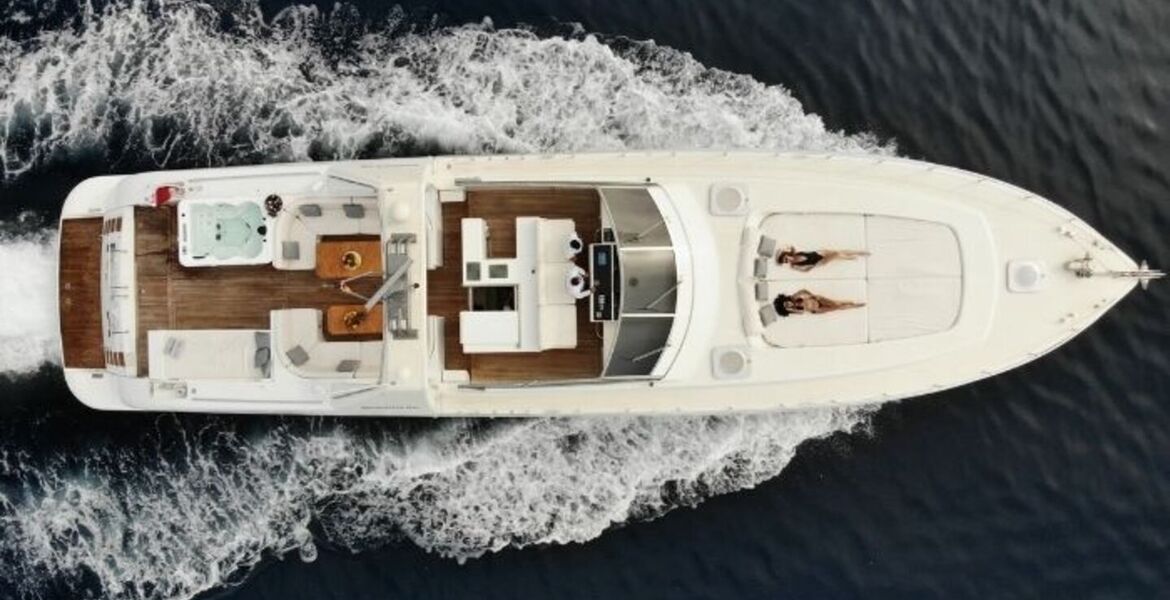 Yacht Mangusta 80 for rental in Marbella, Puente Banus.