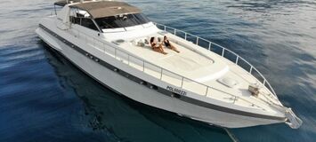 Yacht Mangusta 80 for rental in Marbella, Puente Banus.